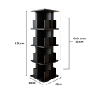 Ver imagem 1 de Estante de Livros Giratória P/ 200 Livros Preto