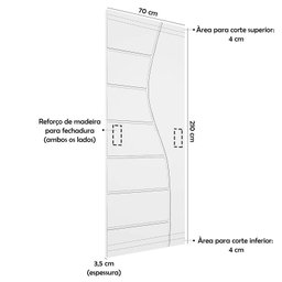 Porta de Madeira Frisada U.v 210cm X 70cm - R10s:imbuia - 2