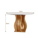 Ver imagem 3 de Sala de Jantar Mesa Nuance 110cm Redonda Tampo Vidro/MDF com 4 Cadeiras Monaco Cinamomo Yescasa