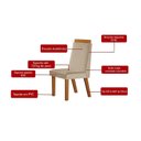Ver imagem 6 de Sala de Jantar Mesa Nuance 110cm Redonda Tampo Vidro/MDF com 4 Cadeiras Monaco Cinamomo Yescasa