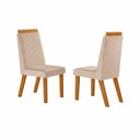 Ver mais imagens de Sala de Jantar Mesa Nuance 110cm Redonda Tampo Vidro/MDF com 4 Cadeiras Monaco Cinamomo Yescasa