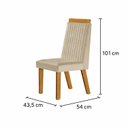Ver imagem 4 de Sala de Jantar Mesa Nuance 110cm Redonda Tampo Vidro/MDF com 4 Cadeiras Monaco Cinamomo Yescasa