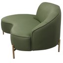 Ver imagem 7 de Sofá Curvo 03 Lugares 180cm Braço Esquerdo Thommy Pés Ouro Fosco Linho Verde Claro - Casaepoltrona