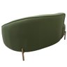 Sofá Curvo 03 Lugares 180cm Braço Esquerdo Thommy Pés Ouro Fosco Linho Verde Claro - Casaepoltrona - 8