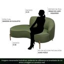 Ver imagem 4 de Sofá Curvo 3 Lugares 180cm Braço Esq. Thommy Pés Ouro Linho Verde Claro - Nexta Casa