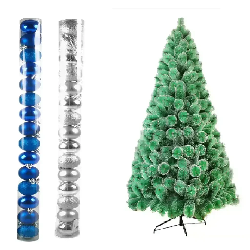 Arvore de Natal Pinheiro Nevada 1,2 Metros 90 Galhos com Enfeites - 1