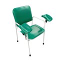 Ver imagem 3 de Cadeira Hospitalar Coleta de Sangue Standard com Braçadeira Lateral Verde Bandeira