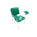 Ver imagem 3 de Cadeira Hospitalar Coleta de Sangue Standard com Braçadeira Lateral Verde Bandeira