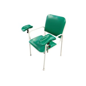 Cadeira Hospitalar Coleta de Sangue Standard com Braçadeira Lateral Verde Bandeira