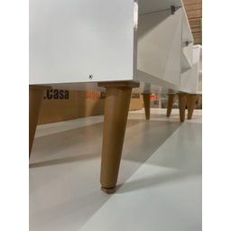 Rack Prateleira Bancada Sala Tv 90 Cm Pé Retro Reguláveis - 4