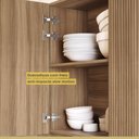 Ver imagem 6 de Cozinha Modulada 100% Mdf 2 Peças Nesher Rainha Branco Marrom