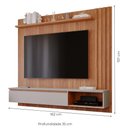 Ver imagem 4 de Painel Suspenso Panamá Plus Cinamomo/off White para Tv até 55” - Permóbili