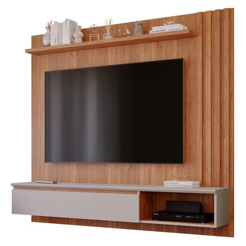 Painel Suspenso Panamá Plus Cinamomo/off White para Tv até 55” - Permóbili