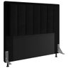 Cabeceira Cama Box Casal Veneza 140 Cm Sintético MV Estofados Preto - 1