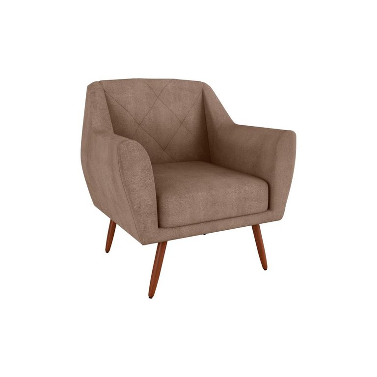 Poltrona Cadeira Decorativa Escritório Veneza Matrix Marrom Poltrona Cadeira Decorativa Escritório Veneza Matrix Marrom