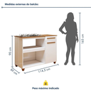 Ver imagem 3 de Balcão Chicago para Cooktop 4 Bocas 1 Porta e 1 Gaveta - Kaiki