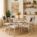 Ver imagem 1 de Kit 6 Cadeira Jantar Belize Assento Estofado Tecido Corino