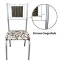 Ver imagem 3 de Kit 6 Cadeira Jantar Belize Assento Estofado Tecido Corino