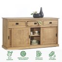 Ver imagem 3 de Balcão Aparador Madeira 3 Portas 3 Gavetas Savona