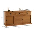 Ver imagem 7 de Balcão Aparador Madeira 3 Portas 3 Gavetas Savona
