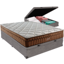 Ver imagem 1 de Cama Box Baú e Colchão Anjos Star Pillow In Casal Anjos: Cinza
