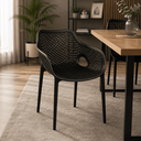 Ver imagem 4 de Kit 4 Cadeiras de Jantar Suits Design Moderno com Braço - Preto