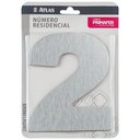 Ver imagem 2 de Número Residencial em Alumínio Composto Escovado 125mm Nº 2 - Pr3001/2 - Pincéis Atlas Pinceis Atlas