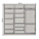 Ver imagem 4 de Guarda-Roupa 3 Portas de Correr 3 Gavetas Lumina Branco