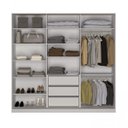 Ver imagem 3 de Guarda-Roupa 3 Portas de Correr 1 com Espelho 3 Gavetas Lumina Branco