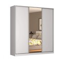 Ver imagem 2 de Guarda-Roupa 3 Portas de Correr 1 com Espelho 3 Gavetas Lumina Branco