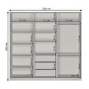 Ver imagem 4 de Guarda-Roupa 3 Portas de Correr 1 com Espelho 3 Gavetas Lumina Branco