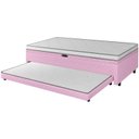Ver imagem 4 de Cama Box Conjugada Solteiro 88x188 c/ Baú e Cama Auxiliar Maya Rosa