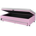 Ver imagem 5 de Cama Box Conjugada Solteiro 88x188 c/ Baú e Cama Auxiliar Maya Rosa