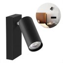 Ver imagem 1 de Arandela Direcionável Estilo Spot Preto Mr11 Quarto Lup84