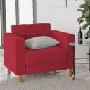 Ver imagem 2 de Poltrona Decorativa Denver Suede Vermelho - Doce Sonho Móveis