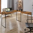 Ver imagem 2 de Mesa de Escritório em L Home Office Start 118x90cm Estilo Industrial Savana - Desk Design