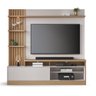 Home Theater Pinhais para TV até 65 Polegadas com LED 1 Porta 4 Nichos Freijó/Off White - Bela Móvei - 1