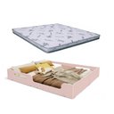 Ver imagem 1 de Cama Casal Montessoriana Infantil Princesa Grade de Proteção Lateral + Colchão Casal D23 -rosa
