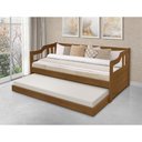 Ver imagem 1 de Sofá Cama Solteiro com Cama Auxiliar + 2 Colchões Atraente - Imbuia