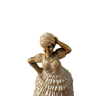 Escultura Baiana Dourada e Branca Vintage Resina 10 Cm - 5