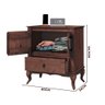 Guarda Roupa 2 Portas Com Cômoda Pequena Madeira Maciça Rústico Marrom Shop JM - 4