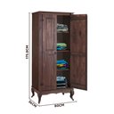 Ver imagem 3 de Guarda Roupa 2 Portas Com Cômoda Pequena Madeira Maciça Rústico Marrom Shop JM