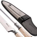 Ver imagem 4 de Conjunto Faca e Chaira Zebu Hickmann Cabo Torneado em Osso 93/6p 3004