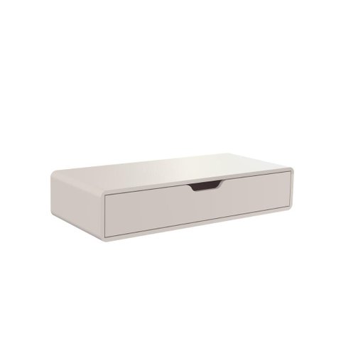 Mesa de Escritório Suspensa com 1 Gaveta Curve Off White
