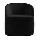 Ver imagem 7 de Kit 2 Poltronas Decorativas Design Moderno Bel Sala de Estar Base Giratória Veludo Preto G33 - Gran