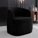 Ver imagem 2 de Kit 2 Poltronas Decorativas Design Moderno Bel Sala de Estar Base Giratória Veludo Preto G33 - Gran