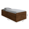Cama Solteiro Camila com Baú Interno Design Moderno Framar:mallbec - 5