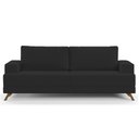 Ver imagem 1 de Sofá 160cm 2 Lugares Pés Curvos Santi Suede D05 Preto - Mpozenato