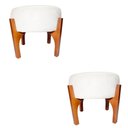 Ver imagem 1 de Kit 02 Puff Ayla Suede Bege - D’Rossi