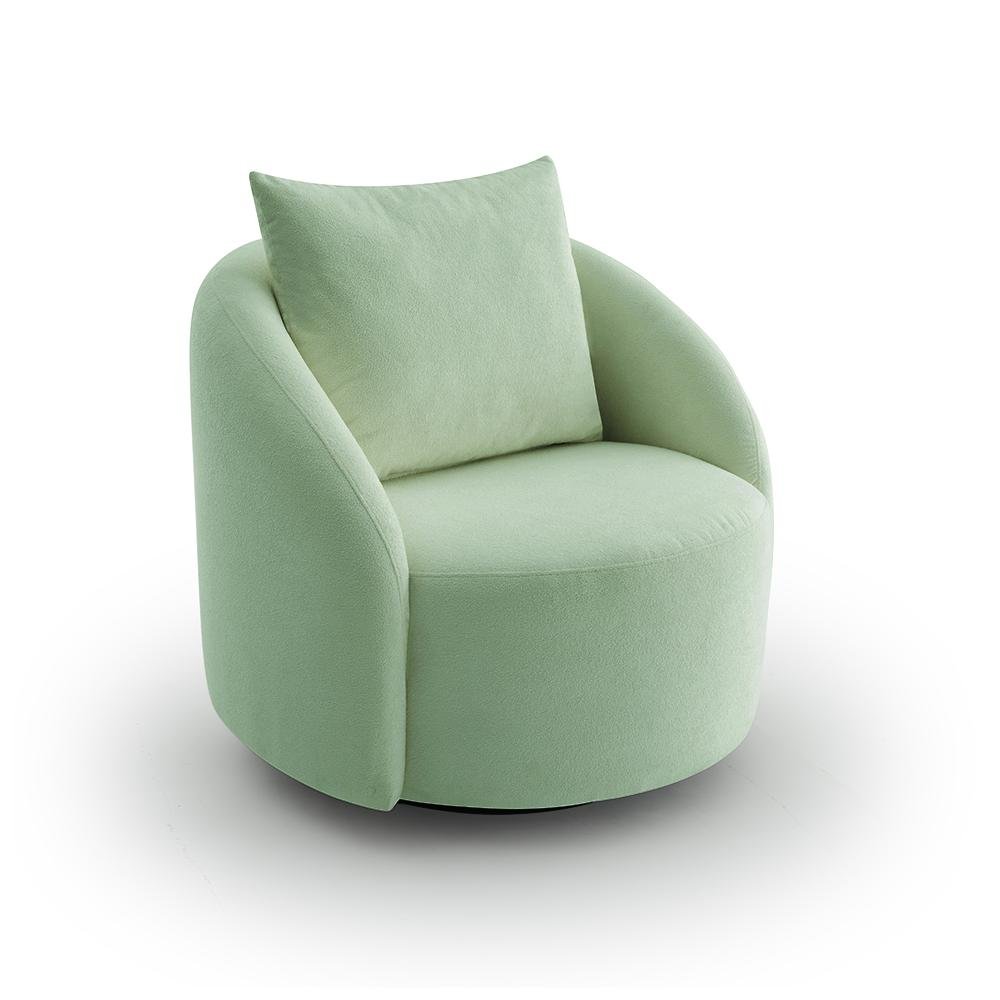 Poltrona Decorativa Orgânica Boucle Verde Cali Estofama - 1